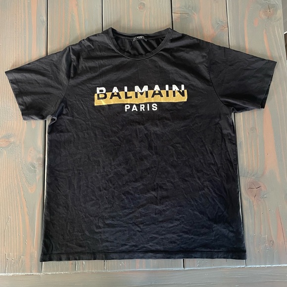 Balmain Black T-Shirt for Men